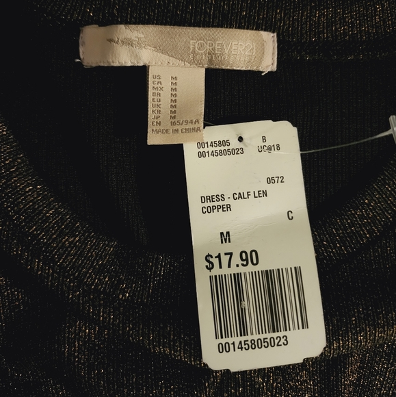 Gold/Black Forever 21 Dress - Picture 4 of 4